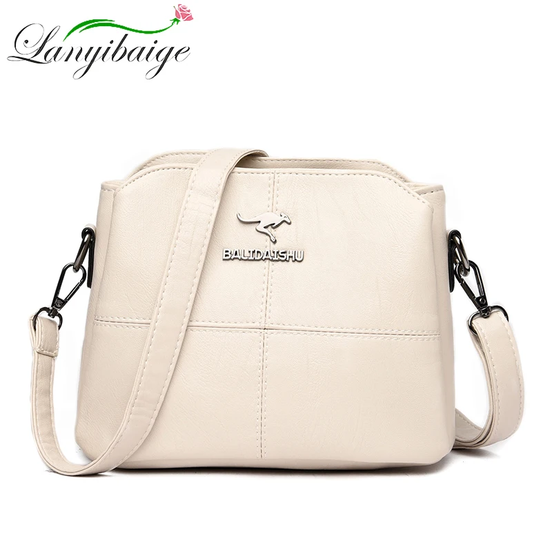 High-Quality Women’s Soft Leather Shoulder Bag Top Shoulder Bag Luxury Designer Handbag And Purse Pouch A Main White Summer Bag