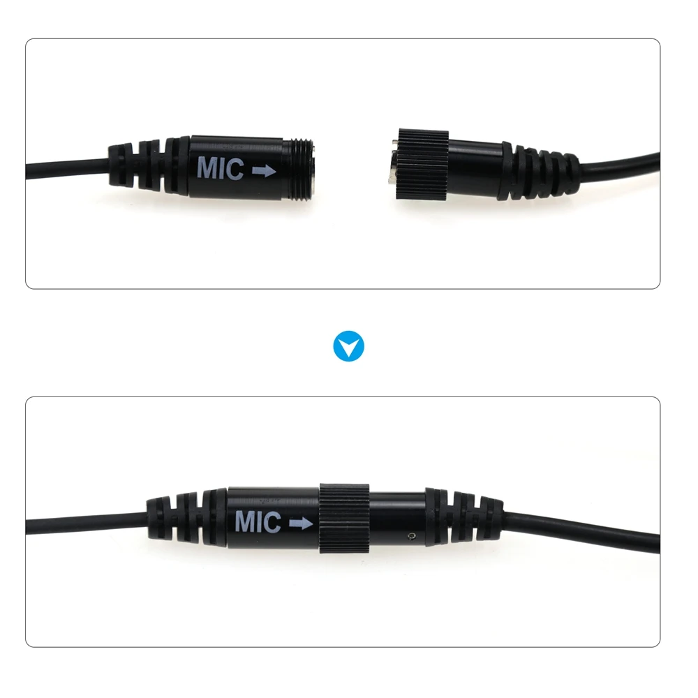 Baofeng Kenwood 양방향 라디오 (워키 토키) 에 대 한 2 핀 전체 얼굴 헬멧 오토바이 레이스 헤드셋 마이크