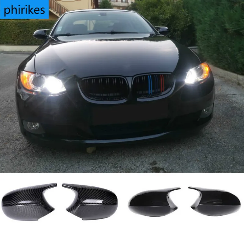 

M3 Style 2x Mirror Cover E90 Car Rearview Mirror Cover Cap For BMW E90 E91 PRE-LCI 2005-2007 E92 E93 2006-2009 E80 E81 E87