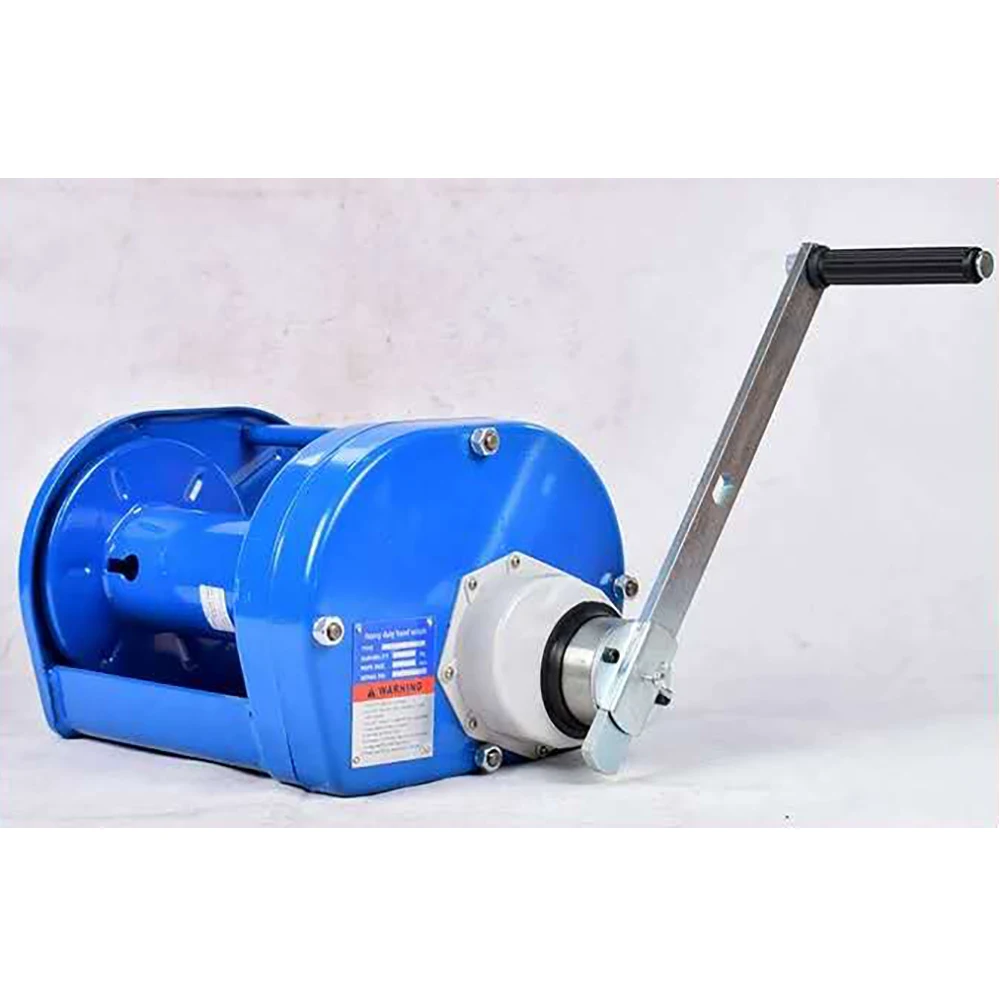 2T Manual Winch Boat Truck Auto Car Two-way Self-locking Heavy Winch Hoist Small Crane Tractor Winch without Wire Rope