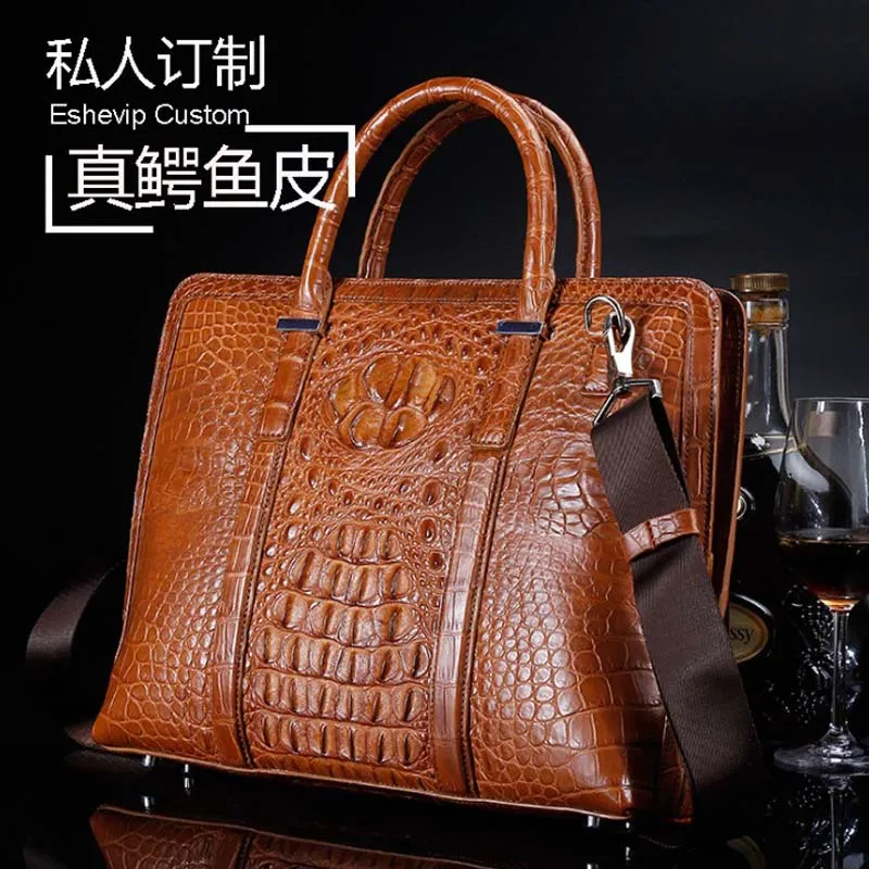 

ourui new true leather male men briefcase brown Genuine leather Men handbags male handbag men bag