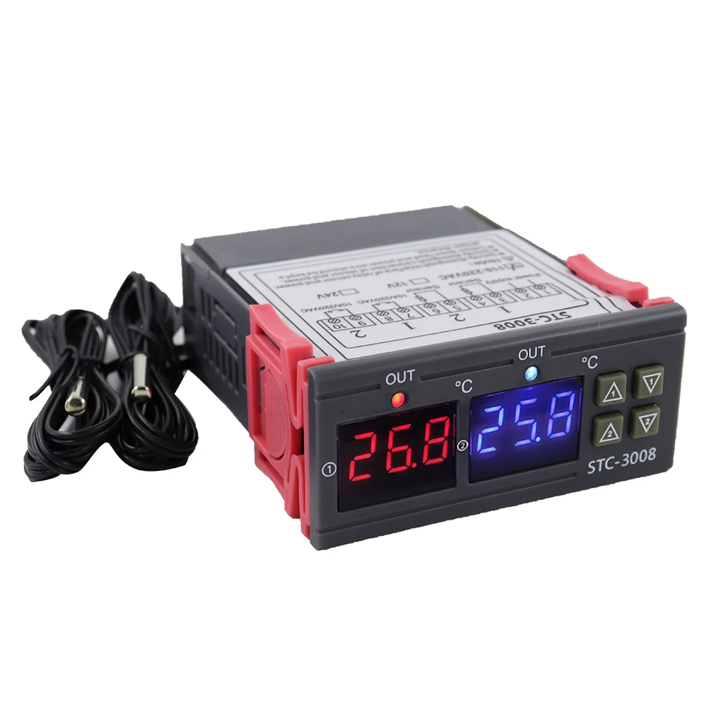 STC-3008 ترموستات رقمي STC-3028 جهاز التحكم بدرجة الحرارة والرطوبة ترموستات الرطوبة ميزان الحرارة الرطوبة التحكم التبديل