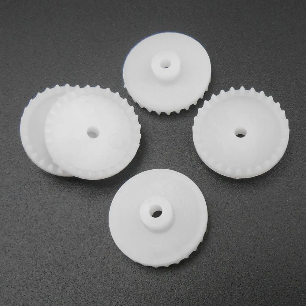 30PCS/Lot 0.5M 28T Plastic Crown Gear 0.5 Modulus 28 Teeth Aperture 2mm 1.95mm Reduction Gears DIY Model Accessories *FD913X20