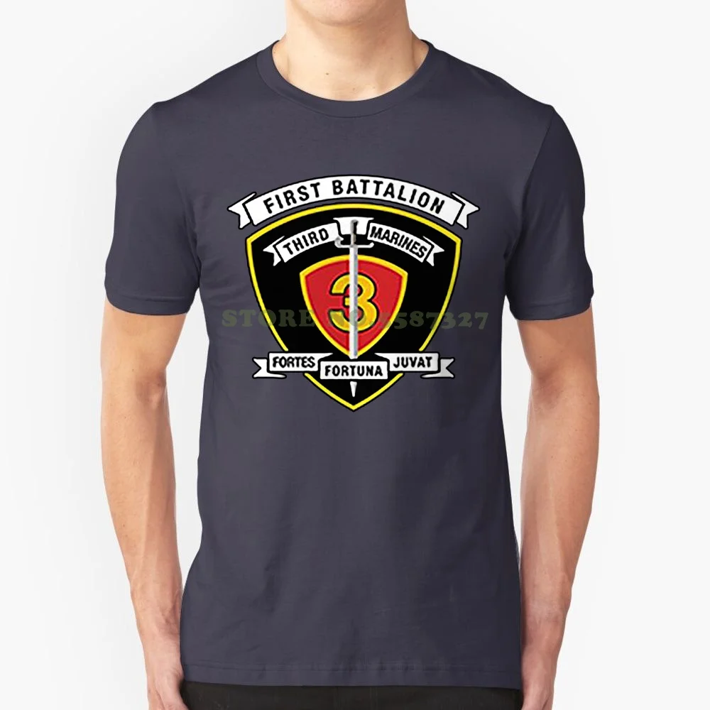 Short Sleeve O-Neck 1st Battalion 3rd Marines Usmc Marine Corp Wwii Black Or White Short Sleeve Shirt