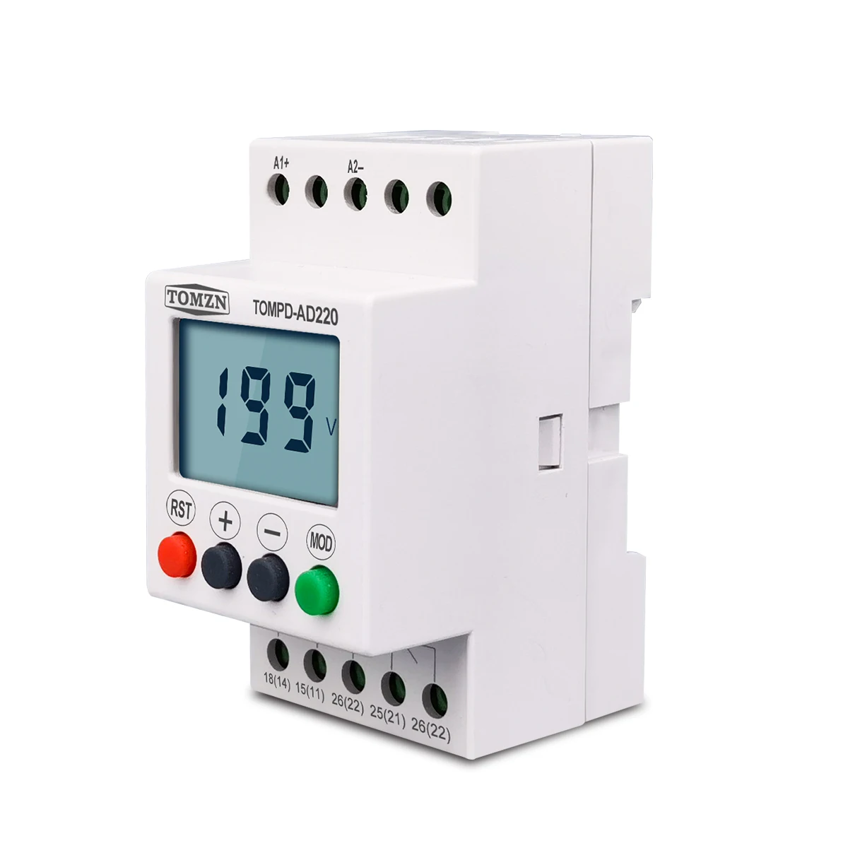 AC DC adjustable Over and Under Voltage Protector single Phase Din rail Voltage Monitoring Protection Relay