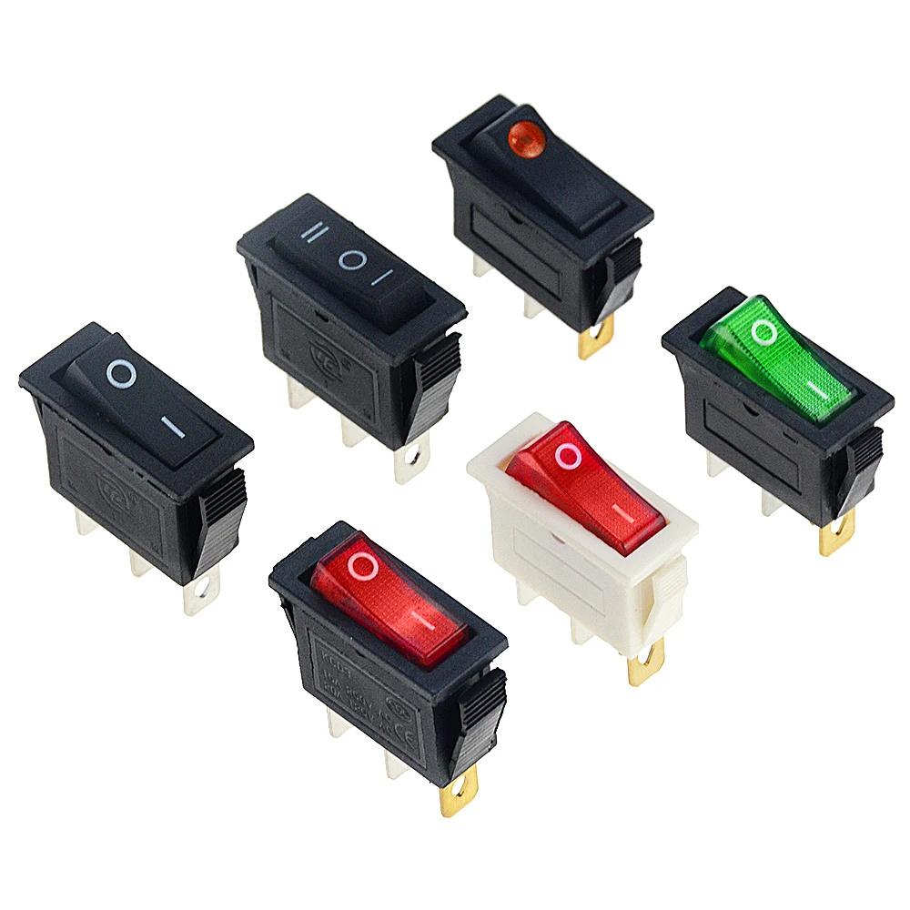 1PCS KCD3 Rocker Switch ON-OFF 2 Position Electrical equipment With Light Power Switch 16A 250VAC/ 20A 125VAC 30*13.5mm