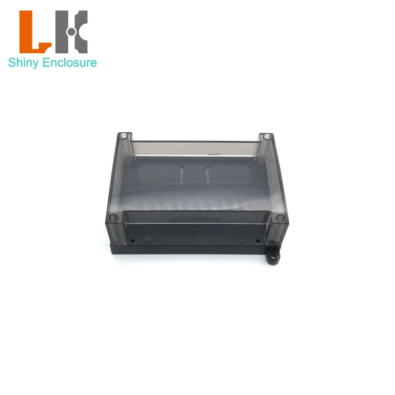 

125x90x40mm LK-PLC25 Diy Transparent Cover Mount PLC Din Rail Enclosure Plastic Industrial Electrical Din Rail Enclosure