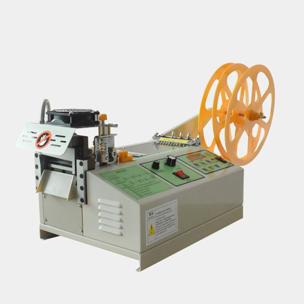 140H Computer Automatic Hot and Cold Cloth Belt Cutting Machine, Magic Adhesive Tape Zipper Webbing Machine Elastic Belt Cutting