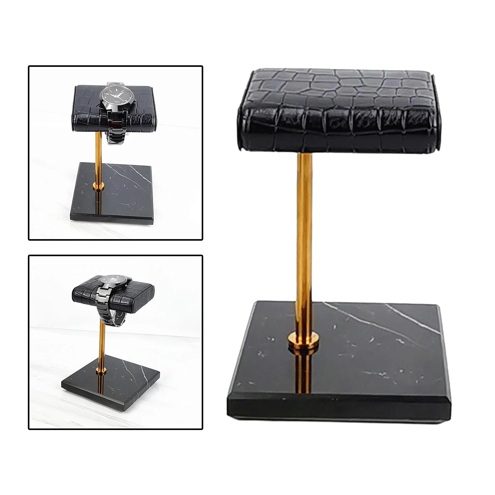 Portable Marble & PU Leather Watch Organizer Display Stand Holder for Watch Bracelet Bangle Placement Stand Perfect Luxury Gift image 6
