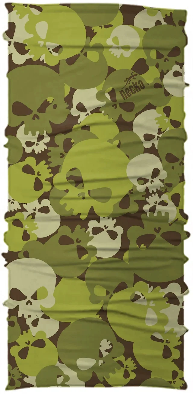 

Necko Green Skull And Crossbones Camouflage Buff Bandana Face Mask-DC171 460045045