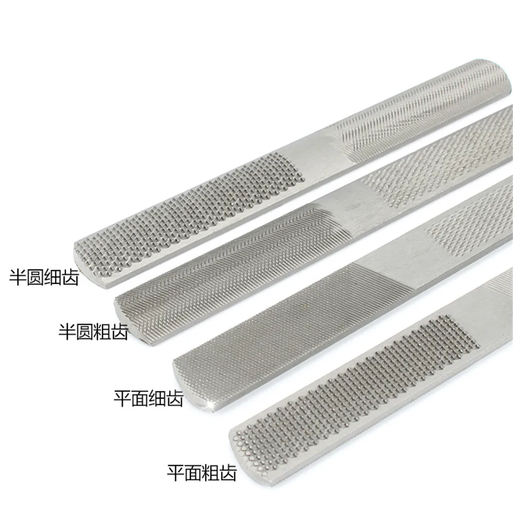 Lima de madera de acero 4 en 1 de 8 pulgadas de alta calidad, accesorio plano semicircular para carpintería, accesorio integrado, multifunción