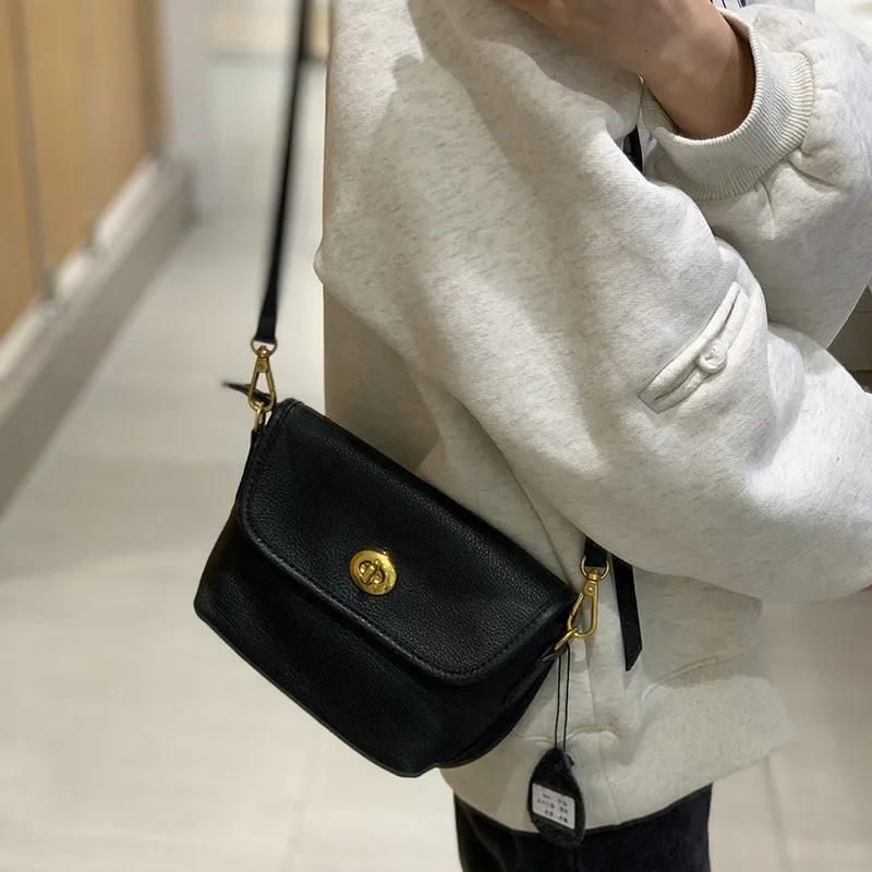 Summer Small Crossbody Bags For Women 100% Genuine Leather Mini Bag Fashion Solid Color Phone Pocket Girl Messenger Square Bag