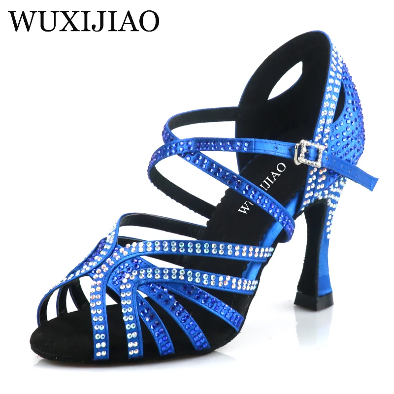 

WUXIJIAO Women's Latin Dance Shoes New Dance Shoes Unique Design Salsa Shoes Diamond Sandals