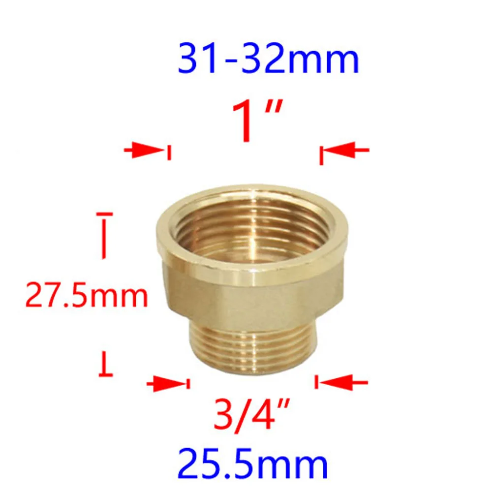 Mosiężne żeńskie 1/2 3/4 1 Cal męskie złącze redukujące fajka wodna miedziane złącze gwintowane do domu Adapter do naprawy rura wodna 1 szt