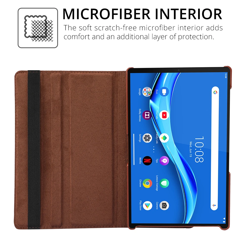 Funda giratoria para Lenovo Tab M10 Plus FHD 10,3 TB-X606F M10 HD 2ª generación 10,1 X306X X605F M8 8505F P11 Pro J606, funda con soporte para tableta