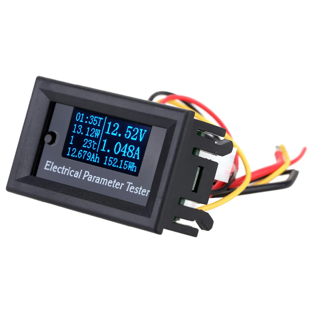 7 in1 OLED Multifunction Tester Voltmeter Ammeter Voltage Current Capacity Power Time Temperature Meter 33V 100V 3A 10A