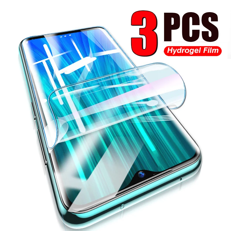 3/2/1Pcs Full Cover Hydrogel Film For Xiaomi Redmi Note 11 11S 11E 10 9S 9 Pro Max Screen Protector Note 8 7 6 5 Pro Not Glass