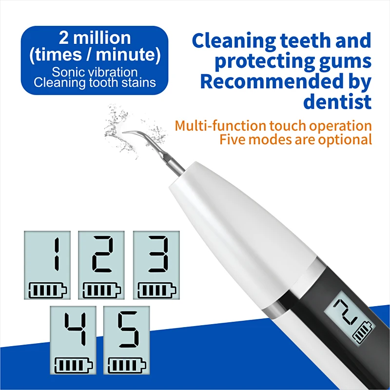 Ultrasonic Calculus Remover Electric Portable Dental Scaler Ultrasonic Tooth Cleaner Teeth Whitening Treatment Scaling Tools