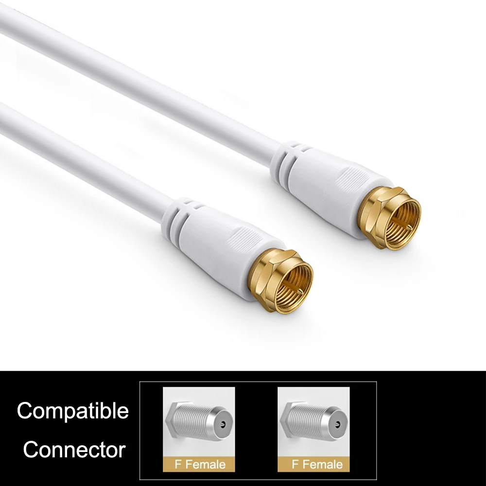 4 Type Coaxial TV Aerial Cable Satellite Cable RF Extension Lead Digital Male Female F Connector Lead Gold Plated