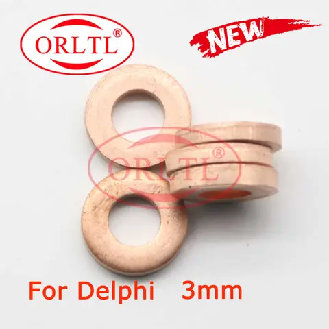 10개 9001850 C 디젤 인젝터 노즐 구리 와셔 9001-850C 주입 구리 링 두께 = 3mm 9001 850C Delphi 용