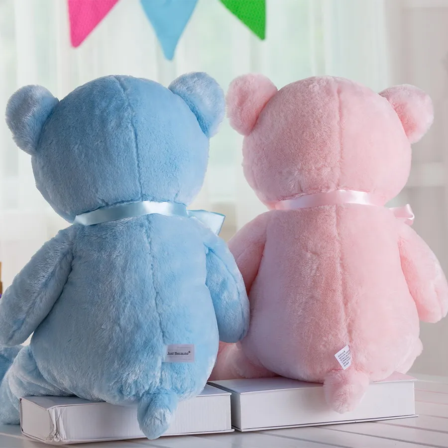 Kawaii Zacht Knuffel Voor Kinderen Kinderen Baby Geschenken Mijn 1e Teddyroze/Blauwe Teddybeer, 70Cm Groot-