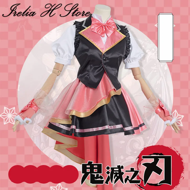 Irelia H Store Anime Cosplay Demon Slayer Kanroji Mitsuri Lolita Dress Cosplay Costume Halloween Costumes