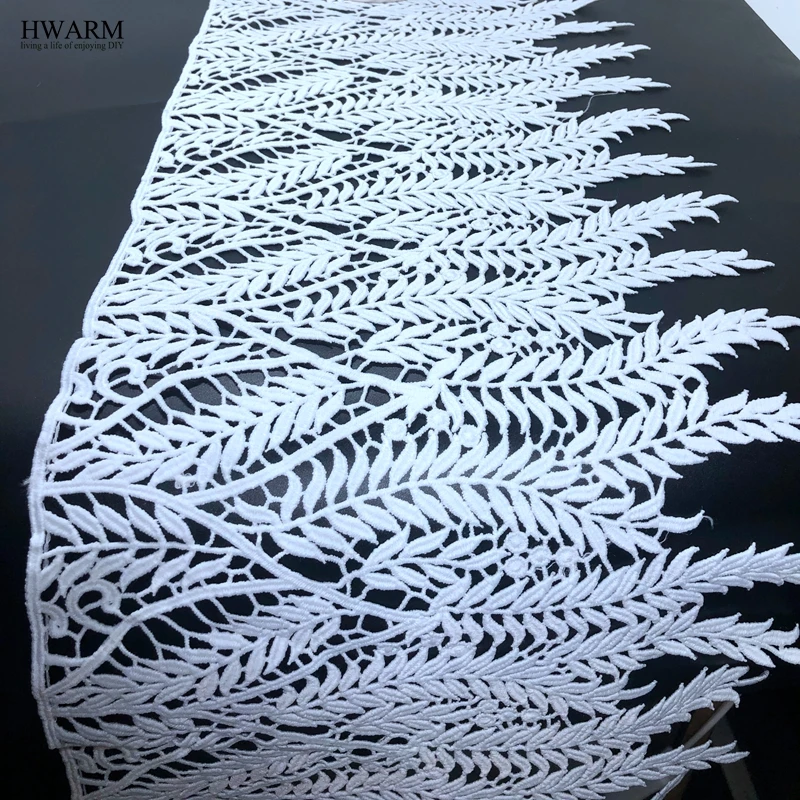 5yard 23cm wedding New high-end leaf water soluble lace fabric ribbon DIY sexy hollow milk silk wrap arm skirt bottom decorative