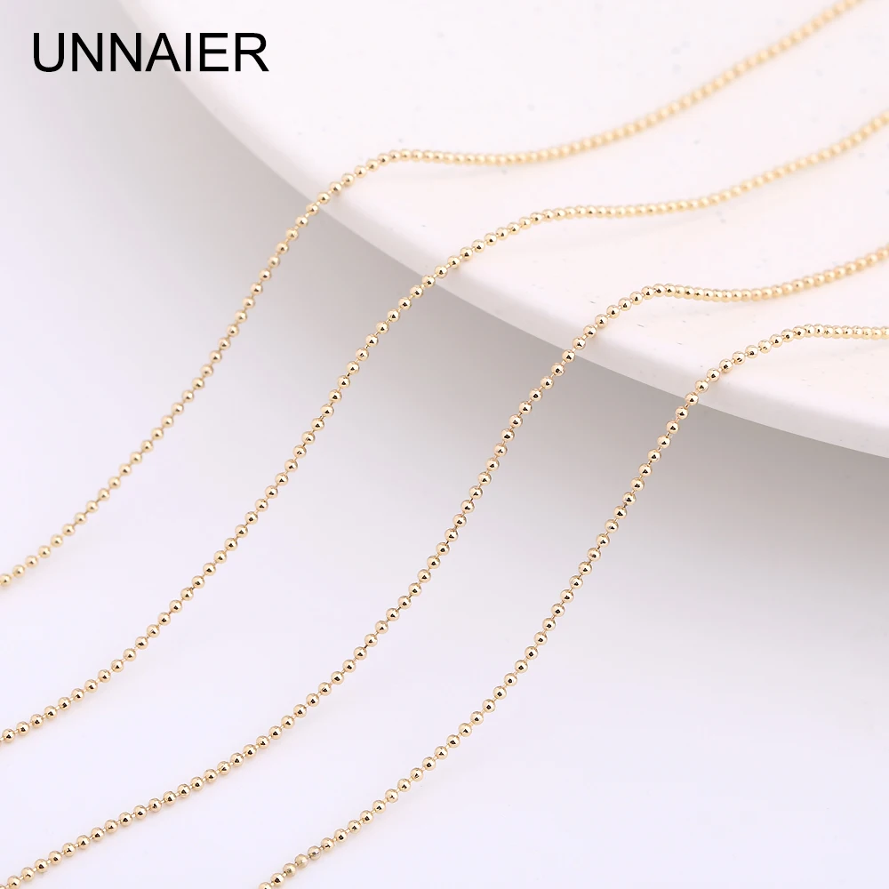 UNNAIER1mm Exquisite Tassel Chain Fine Bead Chain Necklace Earrings Chain DIY Jewelry Making Materials Accessories Women Jewelry