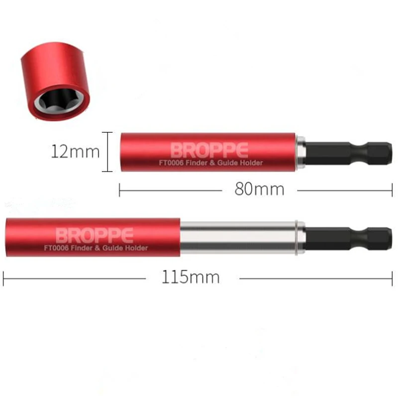 BROPPE CR-V 80mm Adjustable Screwdriver Bit Extension Rod 1/4 Inch Hex Shank Quick Connect