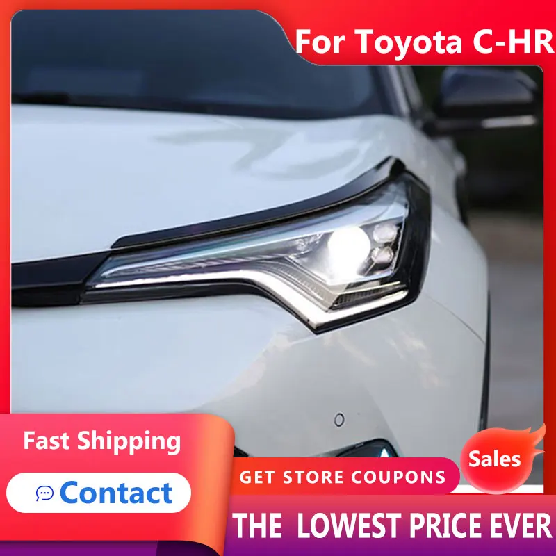

HANA For Car Toyota C-HR 2018-2021 Headlights DRL Day Running Light LED Bi Xenon Bulb Fog Lights Car Accessory CHR Head Lamp
