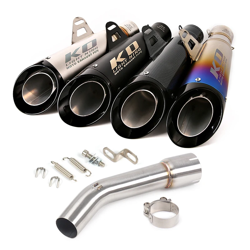 

Motorcycle Exhaust Mid Pipe 51mm Muffler Stainless Steel Connect Exhaust System Slip On For Yamaha FZ1 FZ-1 2006-2015