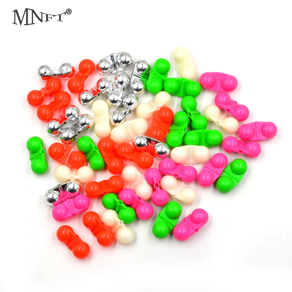 MNFT 20Pcs  Sea Fishing Attractor Double Turn Rattle Fish Bite Bait Alarm Vibrate Bead Rattles Fish Attractors