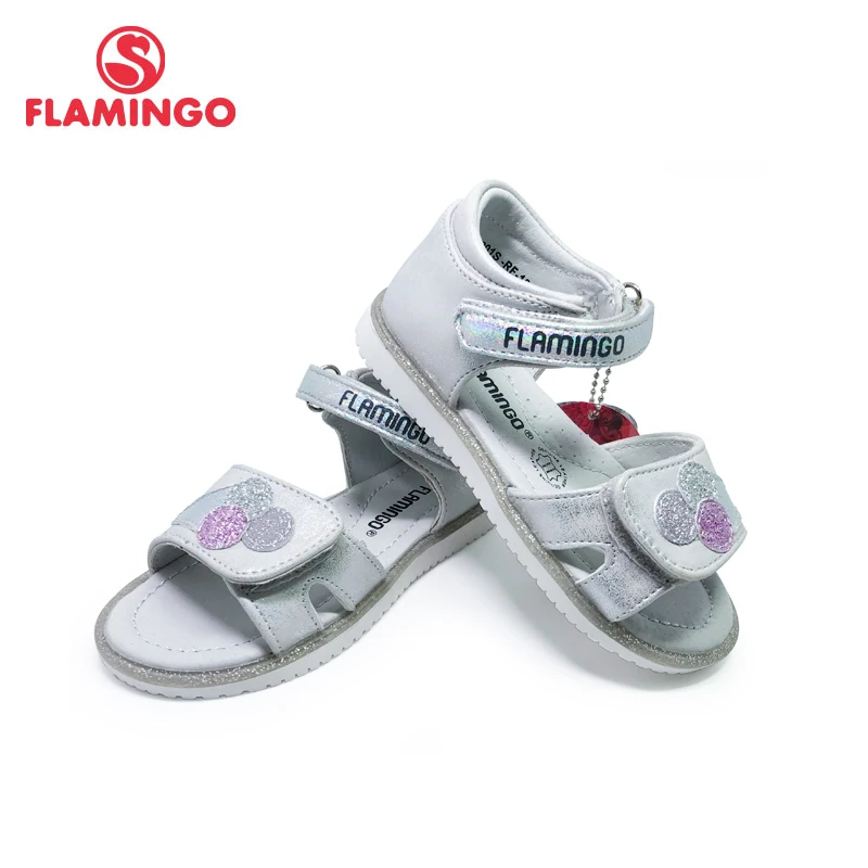 Sandalias de flamenco para niños, zapatos de princesa informales con diseño arqueado plano, gancho y bucle, talla 25-30, 201S-RF-1830/1831