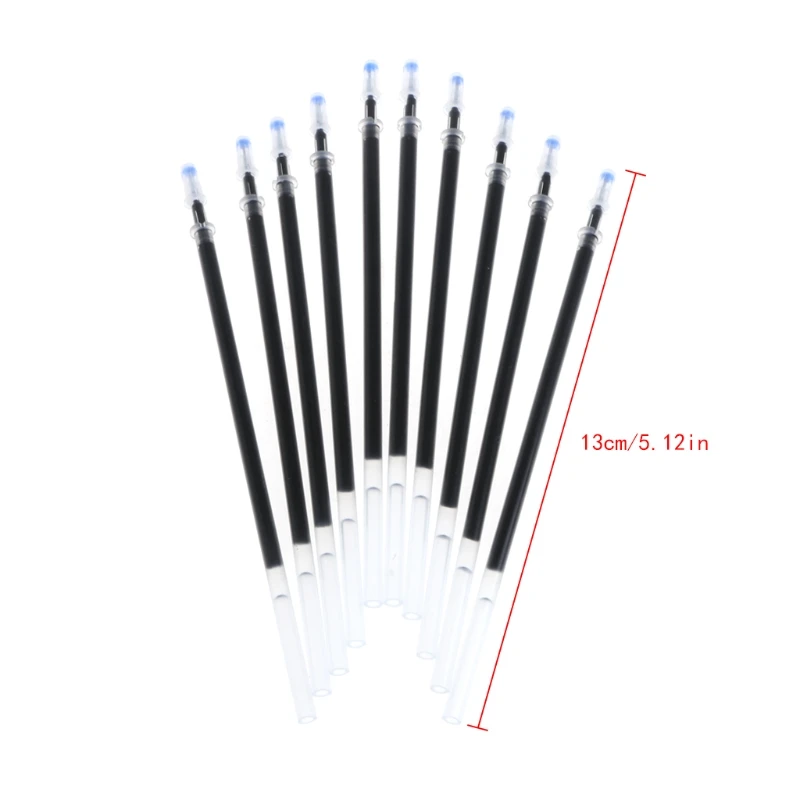 10Pcs 0.38mm 0.5mmเจลหมึกปากกาลูกลื่นสีดำสีฟ้าสีแดงเครื่องเขียนSupply WXTB