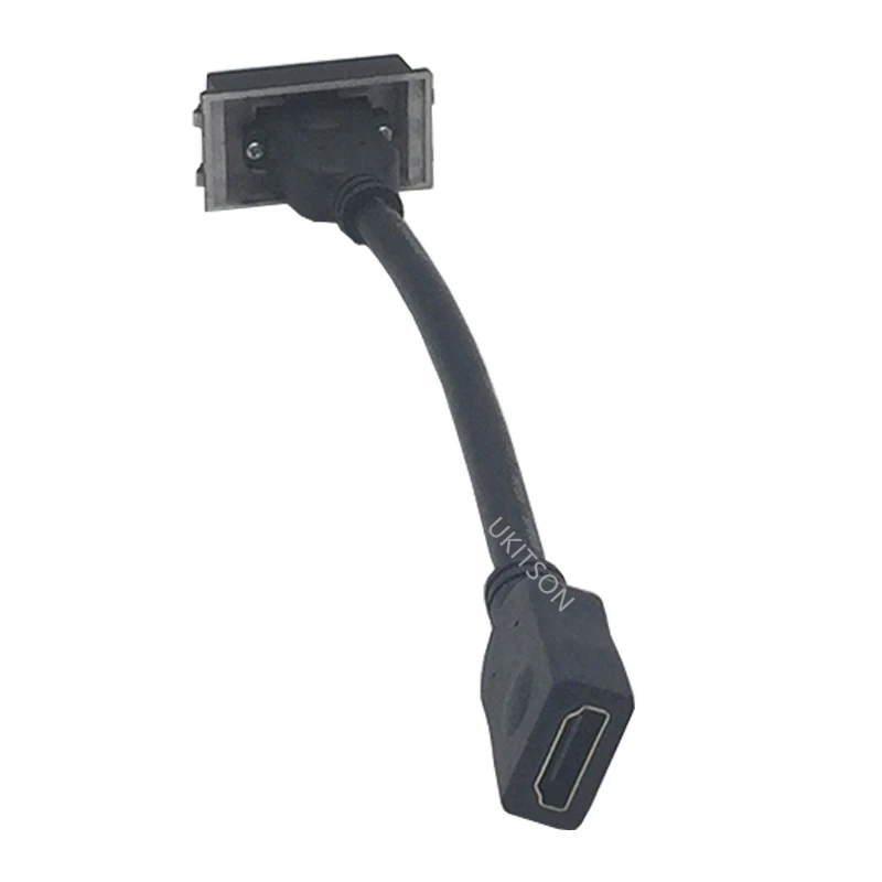 Black Color HDMI2.0 Module Connector Socket With 22cm Extension Cable Wire HDMI-Compatible Slot For Audio Video Device Connector