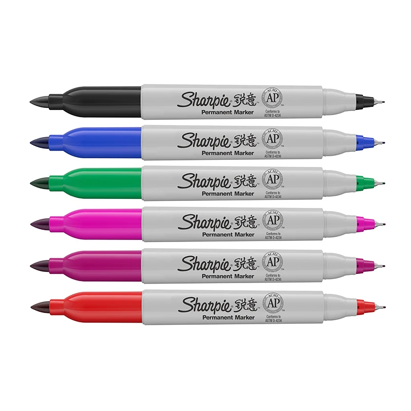 1pcs Sharpie Oil Marker Pens Colored Markers Art Pen Permanent Colour  Waterproof Double Head Office Stationery