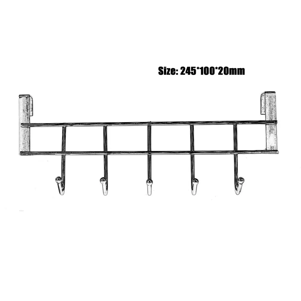 Ganchos de puerta para armario de cocina, colgador de ropa blanco y negro, colgador de toalla de alta calidad, colgador de puerta de acero inoxidable para colgar en la pared