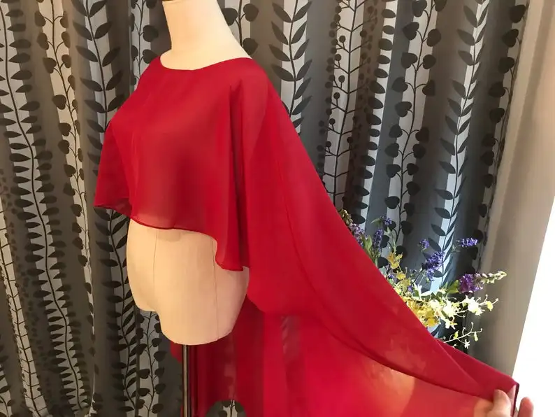 Chales de gasa para mujer, chal elegante, capa larga para novia y boda