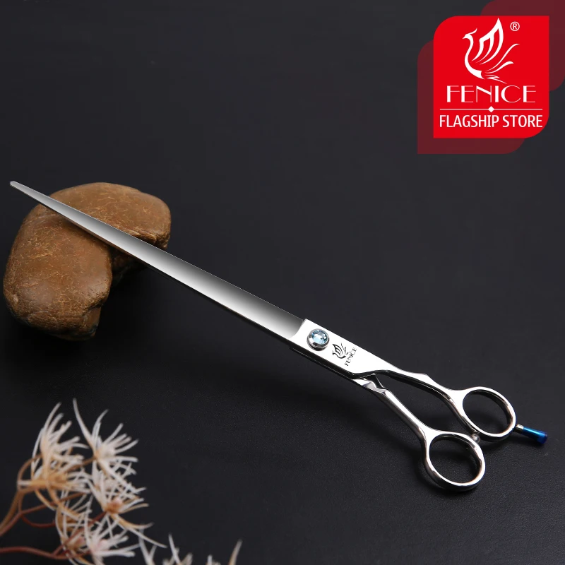 Fenice high-end 10 inch Professional pet scissors for dog grooming scissors cutting straight shears