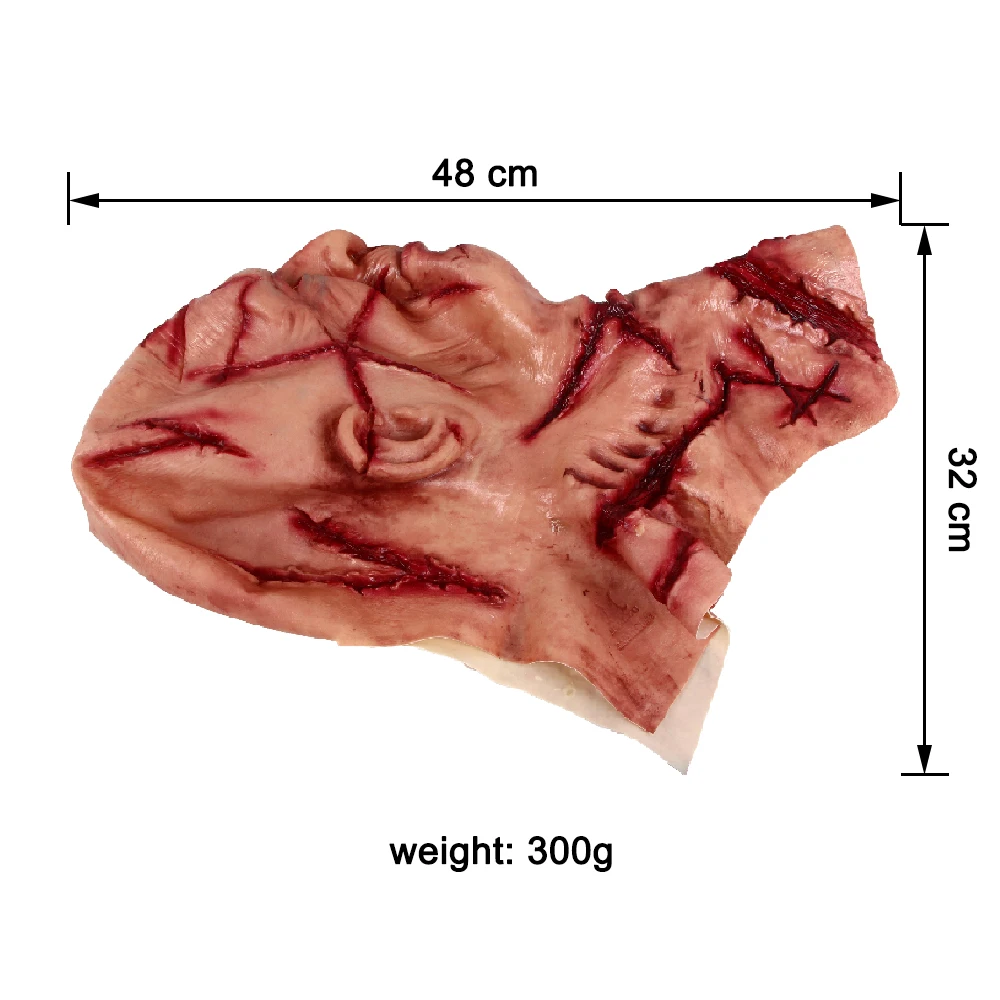 قناع الرعب كامل الوجه مع سكين علامات هالوين الدموي زي حفلة الدعائم فستان بتصميم حالم اكسسوارات