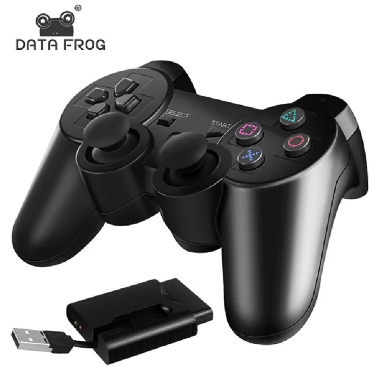 DATA FROG 2.4GHz Wireless Controller For Sony PS2 Gamepad Joystick Joypad For Sony Playstation PS2 Console For Sony PS3 For PC