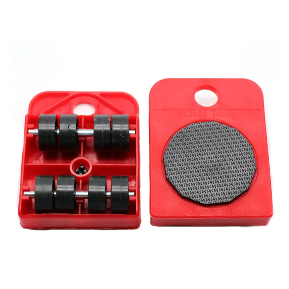 5pcs sollevatore di mobili cursori facili da spostare strumento di trasporto cambio cambio di leva di porco Set di strumenti di spostamento del rullo di mobili pesanti