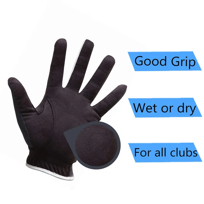 3 Pack Breathable Great Grip Golf Rain Gloves Men Left Right Hand All Weather Grip Black Grey Green S M ML L XL