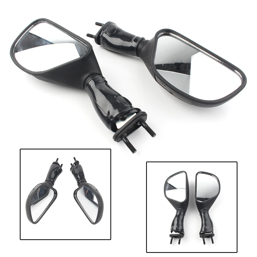 2Pcs Motorcycle Rearview Mirrors For Kawasaki EX650 2006 2007 2008 & ZX6R 1998 1999 2000 2001 2002 & ZX9R 1998-2003 Black