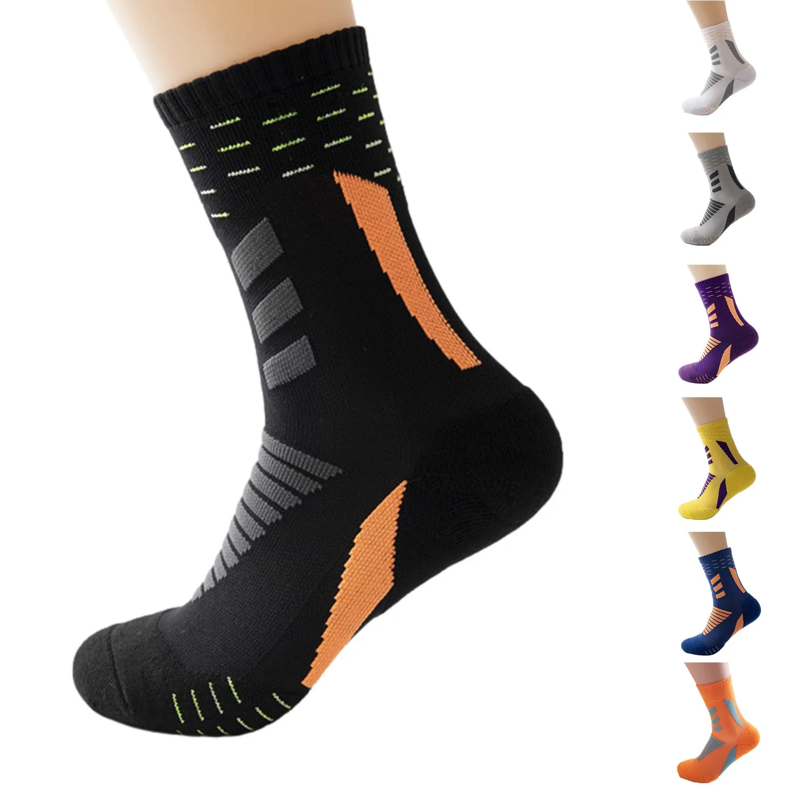 Men Cycling Socks Outdoor Breathable Anti-friction Sport Sock Nylon Basketball Socks Marathon Stocking Summer Running Socks