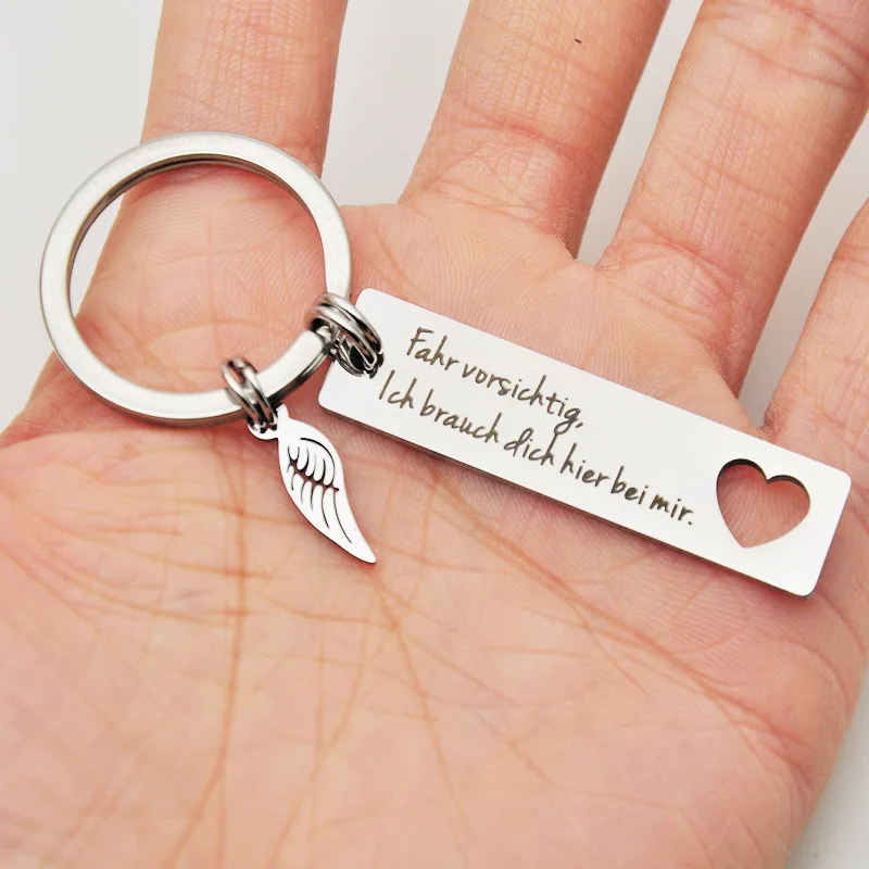 German Wings Drive Safe Keychain Fahr Vorsichtig I Ch Brauch Valentine's Day Gift Best Friend Boyfriend Girlfriend Trucker Gift