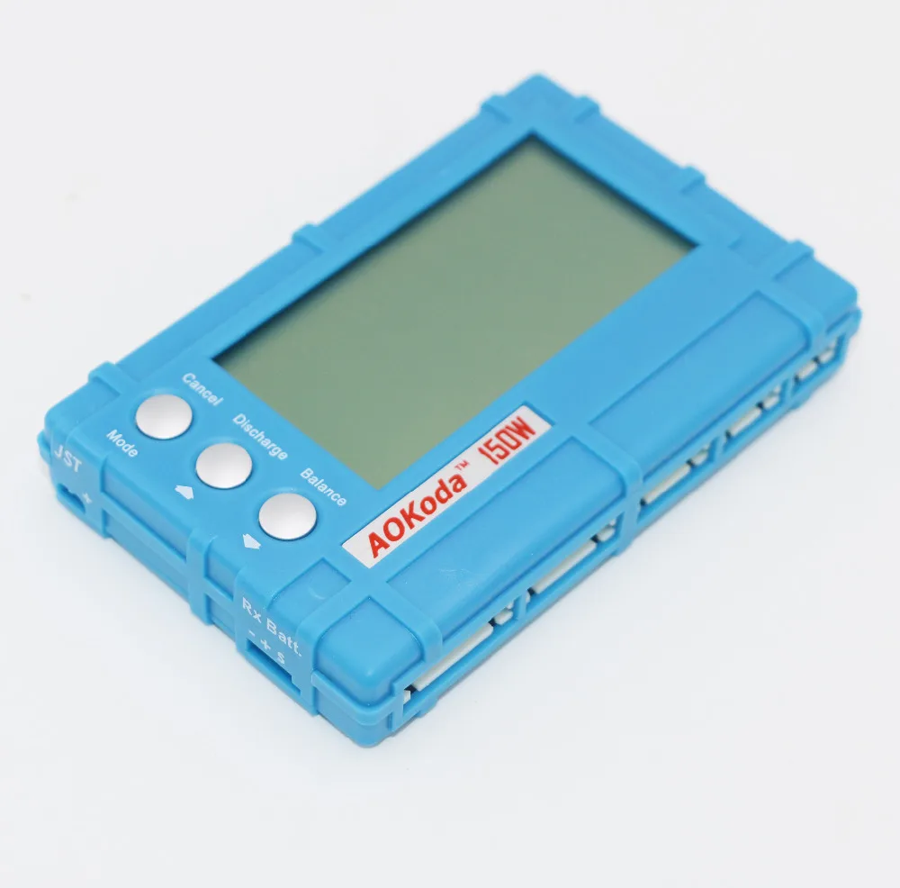 AOKoda 5W 150W 3 W 1 RC 2s-6s akumulator Lipo-bateria Fe Balancer LCD wskaźnik napięcia rozładowania akumulatora