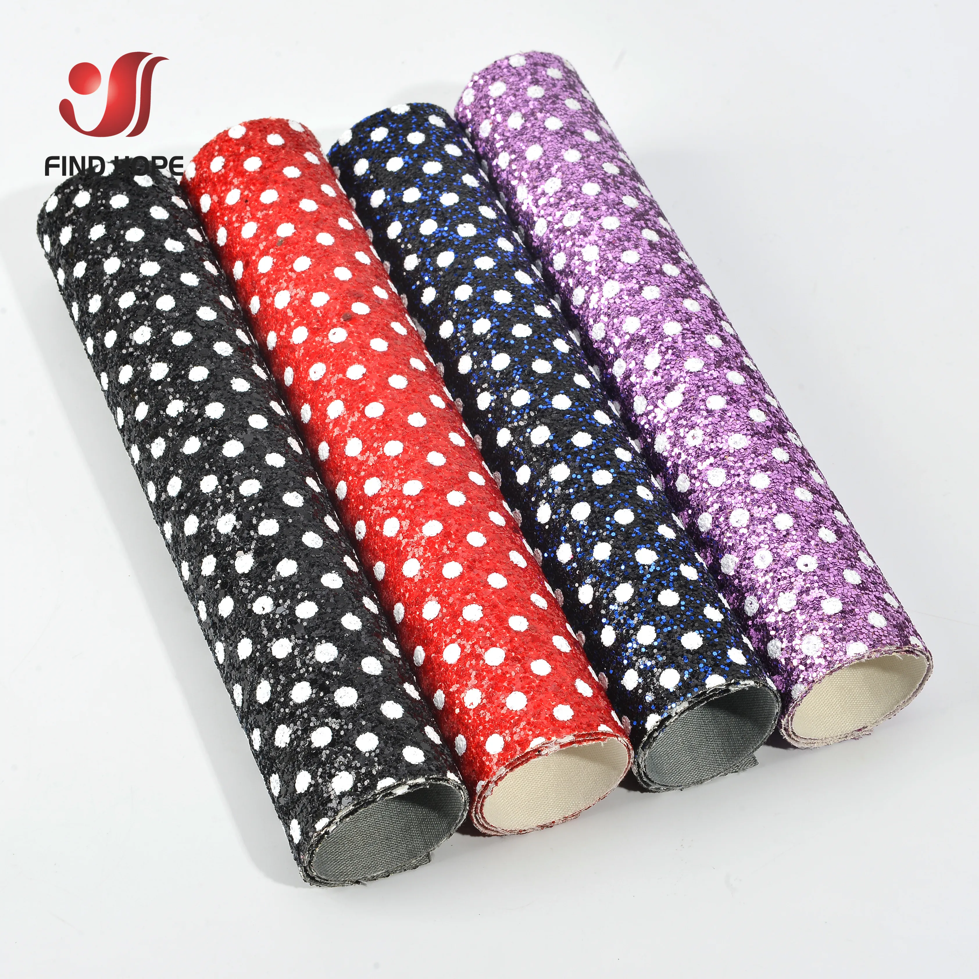 Punto blanco, lentejuelas brillantes ultra gruesas, tela de polipiel de vinilo, cuero sintético brillante, suministros para manualidades DIY, Festival de fabricación hecho a mano