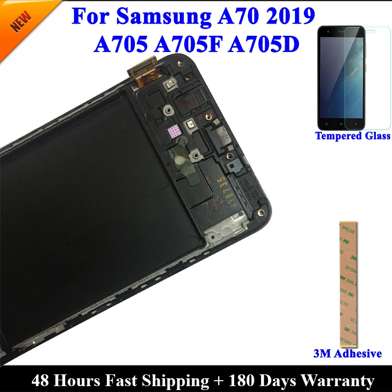 6.5\' AMOMLED OLED  LCD  For Samsung A70 2019 A705 LCD A70 lcd For Samsung A70 A705 LCD Screen Touch Digitizer Assembly