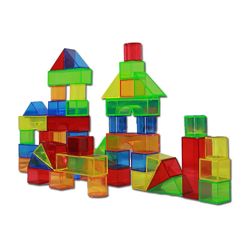 

Montessori sensory teaching aids three dimensional color geometry combination building block plastic toys